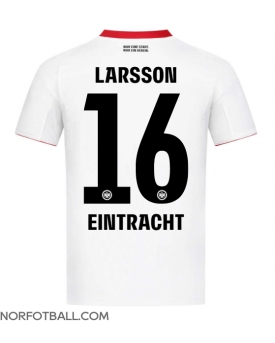 Billige Fotballdrakt Eintracht Frankfurt Hugo Larsson #16 Replika Bortedrakt 2025-26 Kortermet